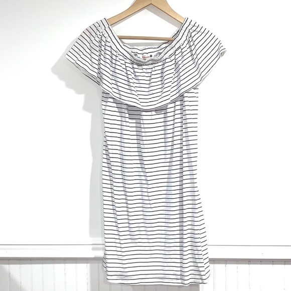 Sundry jersey dress off the shoulder soft small striped soft brand new with tags - Picture 2 of 8